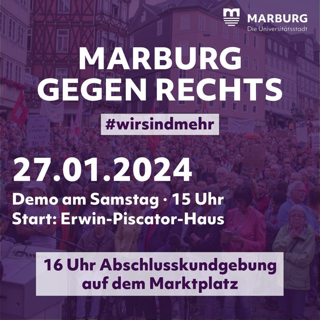 „Marburg gegen Rechts“: Stadt ruft zur Demo auf